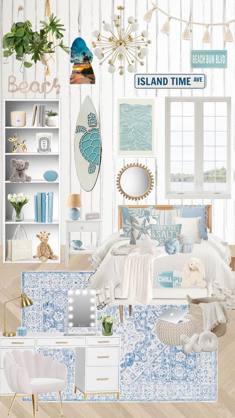 #bedroom #bedroominspo #bedroomdecor #beach #coastal #coastalgrandaughter #inspo #bedroomideas #preppybedroom #coastalbedroom #beachgirl #beachy #beachbedroom Preppy Coastal Bedroom Aesthetic, Beach Girl Bedroom Ideas, Clean Beach Room Aesthetic, Coastal Beach Bedroom Ideas, Beach Girl Room Ideas, Preppy Beach Room Ideas, Costal Grandaughter Room, Coastal Teenage Girl Bedroom, Bedroom Inspo Beachy