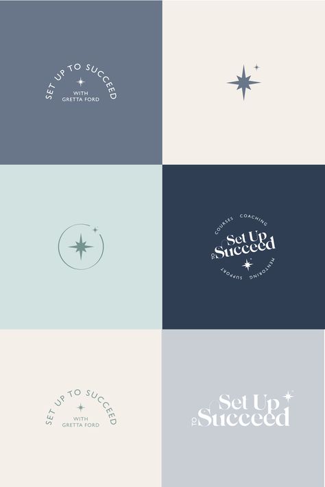 Begin Studio creates unique blue and cream-colored branding and pattern Logo Samples Inspiration, Brand Kit Minimalist, Brand Colour Pallete, Colour Palette Business, Blue And Cream Branding, Baby Blue Colour Palette, Pink And Blue Branding, Blue Branding Design, Light Blue Branding