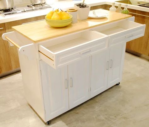 White Kitchen Cart, Kitchen Carts On Wheels, Mobile Kitchen Island, Rolling Kitchen Cart, Kitchen Storage Cart, Rolling Kitchen Island, White Kitchen Island, Kitchen Island Cart, Inside Cabinets