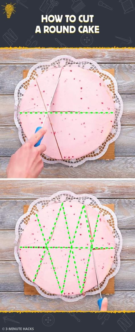 Cake Sizes And Servings, Circle Cake, Helpful Hacks, Cooking Stuff, Cake Shapes, Cake Sizes, Cake Business, Round Cake, Cake Frosting