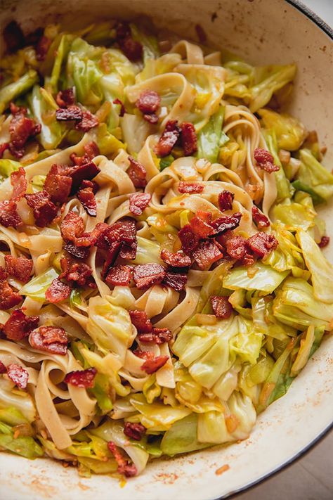 Cabbage Bacon Noodles, Cabbage And Noodles With Bacon, Haluski Fried Cabbage And Noodles, Polish Noodles, Haluski Recipe, Cabbage Noodles, Grain Free Pasta, Polish Foods, Unbound Wellness