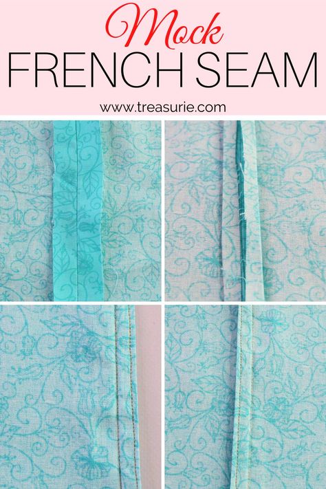 Sew French Seam, Mock French Seam, How To Sew A French Seam, Fashion Terminology, Pillow Making, Dressmaking Patterns, Sewing Seams, Fashion Technology, Bead Tips