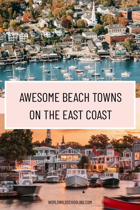 These are some of the best beach towns on the East Coast. East Coast Beach Towns, East Coast Beach Vacation, Best Us Beaches, Best East Coast Beaches, Best Family Beaches, Great Places To Travel, East Coast Beaches, East Coast Travel, Beach Towns