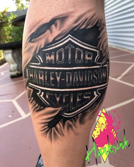 Harley Tattoos For Women, Harley Davidson Tattoo Design, Harley Tattoo For Men, Harley Davidson Logo Tattoo, Harley Davidson Tattoos For Women, Harley Davidson Tattoo Ideas, Biker Tattoos For Men, Motorcycle Tattoo Ideas, Harley Davidson Tattoos For Men