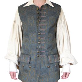 Privateer Waistcoat Pirate Waistcoat, 18th Century Waistcoat, Jack Sparrow Cosplay, Johnny Depp Jack Sparrow, Brocade Vest, Fantasy Pirate, Victorian Shirt, Pirate Aesthetic, Pirate Costumes