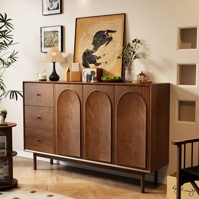 Arc arch door design: symmetrical curve design, pay attention to mobility, the combination of hardness and softness highlights the elegance of French retro style. | DICIXA 18 Pair Shoe Storage Cabinet Brown 35.43 x 15.74 x 63.0 in, Solid + Manufactured Wood | Organization | DCIX1023 | Wayfair Canada Arched Furniture, Arch Door Design, Arch Furniture, Vintage Contemporary Decor, Dining Room Idea, French Retro Style, French Design Style, Arch Door, Wood Organization