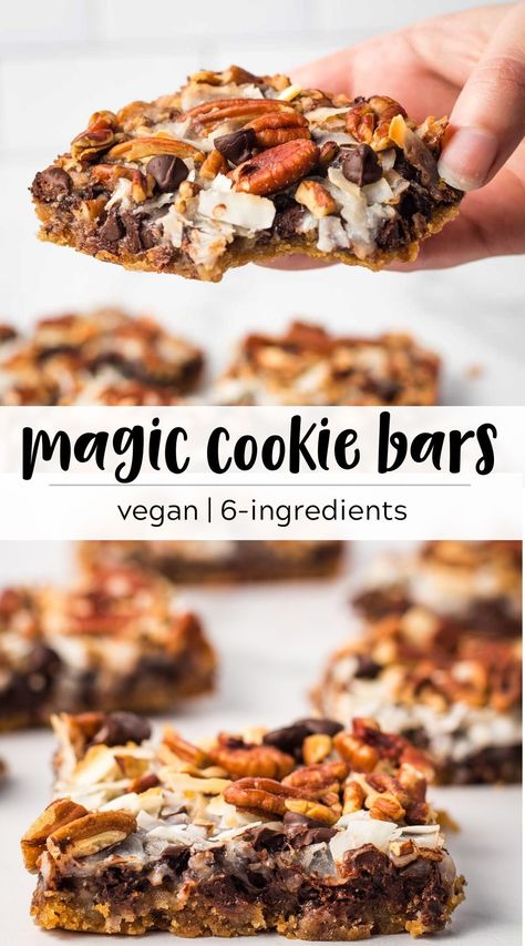 Vegan Squares, Vegan Sweetened Condensed Milk, Vegan Autumn, Magic Cookie Bar Recipe, Vegan Dessert Bars, Coconut Milk Chocolate, Condensed Coconut Milk, Magic Cookie Bars, Vegan Bar