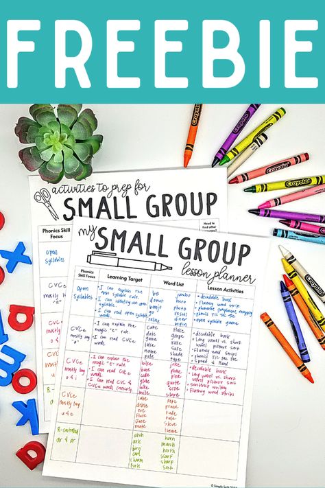 Small Group Writing Instruction, Reading Small Group Organization, Small Group Management Ideas, Small Group Organization 1st Grade, Small Group Schedule Template, Organize Small Group Materials, Intervention Lesson Plans Small Groups, Small Group Planning Template Free, Small Groups 2nd Grade