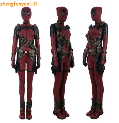 ad eBay - Find many great new & used options and get the best deals for Lady Deadpool Cosplay Costume Jumpsuit Mask Shoes Wanda Wilson Outfit Halloween at the best online prices at eBay! Free shipping for many products! Costume For 1 Person, Single Costumes For Women, Womens Deadpool Costume, Female Deadpool Cosplay, Deadpool Girl Costume, Halloween Costumes Inspired By Movies, Lady Deadpool Costume, Lady Deadpool Cosplay, Ladypool Cosplay