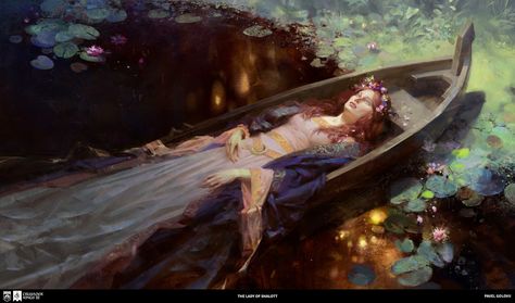 ArtStation - The Lady of Shalott, Pavel Golovii Lady Of Shalott, The Art Showcase, The Lady Of Shalott, Art Showcase, Concept Artist, Ex Machina, Anatomy Reference, The Lady, Best Artist