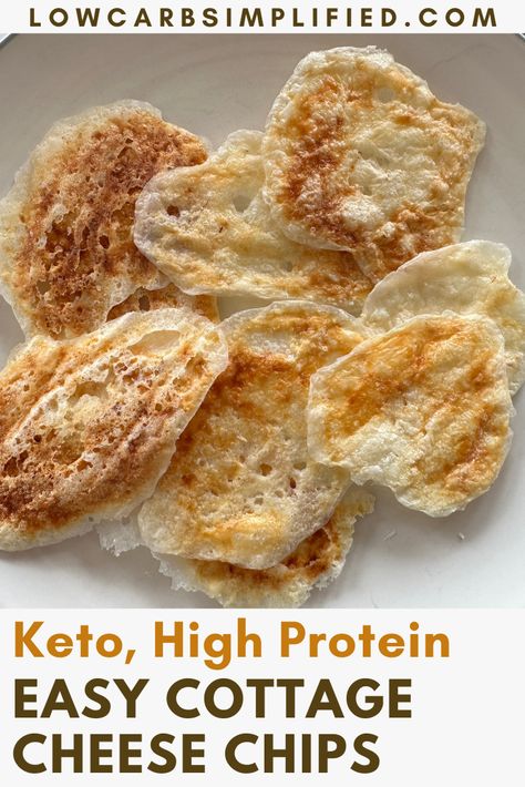 Low Carb Snack Recipes Easy, High Protein Cheesy Crackers, Cottage Cheese Protein Chips, Cottage Cheese Crisps Air Fryer, Hot Honey Cottage Cheese Chips, Blended Cottage Cheese Recipes Keto, High Protein Crackers, High Protein Snacks With Cottage Cheese, Quest Protein Chips Recipes