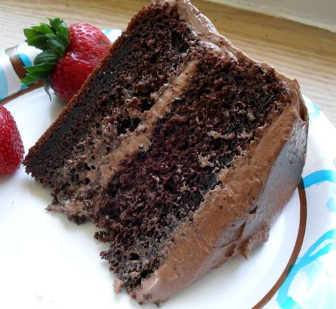 Cake Recipe With Sour Cream, Healthy Chocolate Cake Recipe, Easy Moist Chocolate Cake, Chocolate Layer Cake Recipe, Chocolate Cake Mix Recipes, Sour Cream Chocolate Cake, Healthy Chocolate Cake, Devils Food Cake Mix Recipe, Sour Cream Recipes