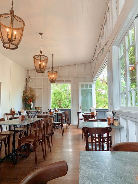 Inside Bakery, Country Restaurant, Cottage Restaurant, Living Aesthetic, Dream Cafe, Farm Restaurant, Aesthetic Cottage, Long Room, Aesthetic Places