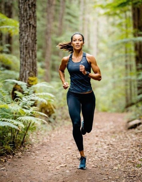 Running Photos Aesthetic, Nature Workout Aesthetic, Strong Fit Woman Aesthetic, Running Woman Aesthetic, Woman Running Photography, Woman Running Aesthetic, Running Aesthetic Photography, Girl Running Aesthetic, Aesthetic Running Pictures