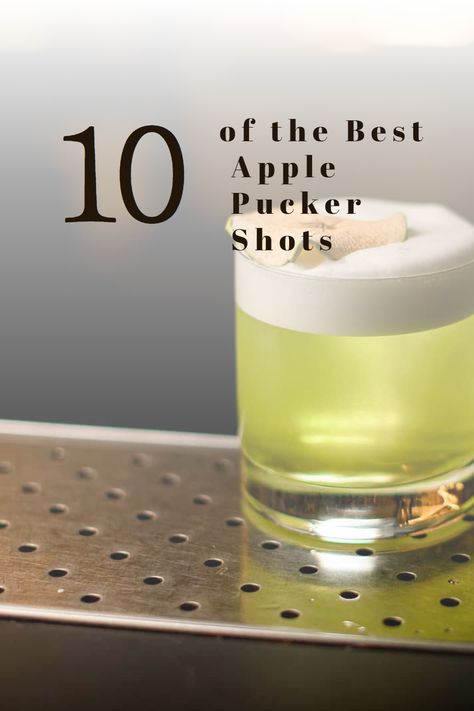 Apple Pucker Jello Shots Recipe, Sour Apple Pucker Shots, Sour Pucker Drinks, Sour Shots Alcohol, Drinks With Apple Pucker, Drinks With Sour Apple Pucker, Apple Pucker Shots, Apple Schnapps Drinks, Sour Apple Schnapps Drinks