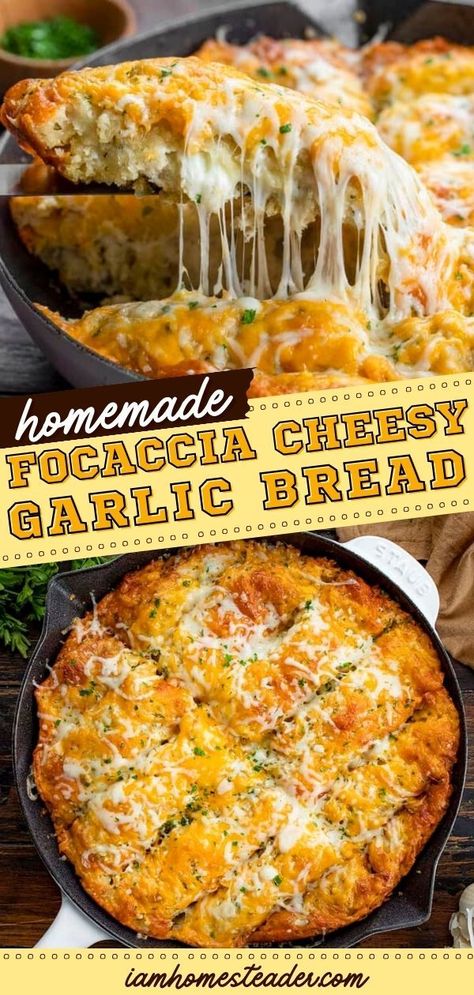 Foccacia Recipe, Homemade Focaccia Bread, Cheesy Garlic Bread Recipe, Homemade Focaccia, Foccacia Bread, Focaccia Bread Recipe, Focaccia Recipe, Artisan Bread Recipes, Garlic Bread Recipe