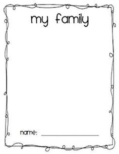 My Family Drawing print out Preschool Family Theme, Kindergarten Journals, Talk About Feelings, All About Me Preschool Theme, Me Preschool Theme, Preschool Family, Family Worksheet, All About Me Preschool, All About Me Activities