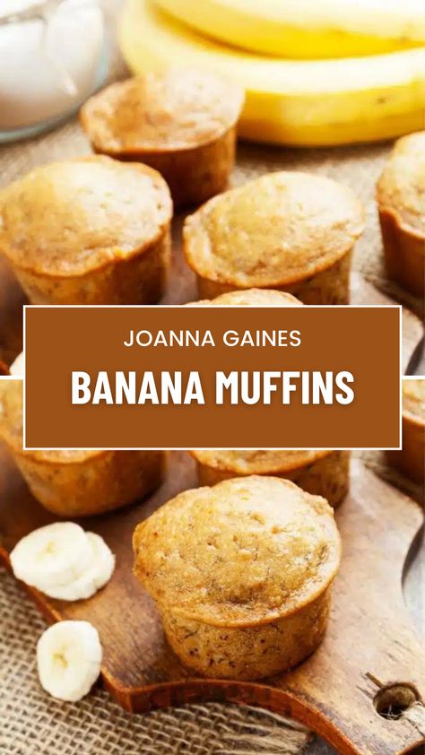 Joanna Gaines Banana Muffins Joanna Gaines Banana Muffins, After School Banana Bread Joanna Gaines, Banana Egg Muffins, Joanna Gaines Muffins, Joanna Gaines Banana Bread, Two Banana Recipes, Banana Muffins Mini, Banana Muffins Easy 3 Ingredients, Mashed Banana Recipes