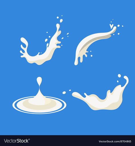 Splash Drawing Simple, Spilled Milk Illustration, Milk Splash Illustration, Milk Illustration Graphic Design, Milk Graphic Design, Milk Typography, Splash Graphic Design, Dairy Branding, Milk Poster Design