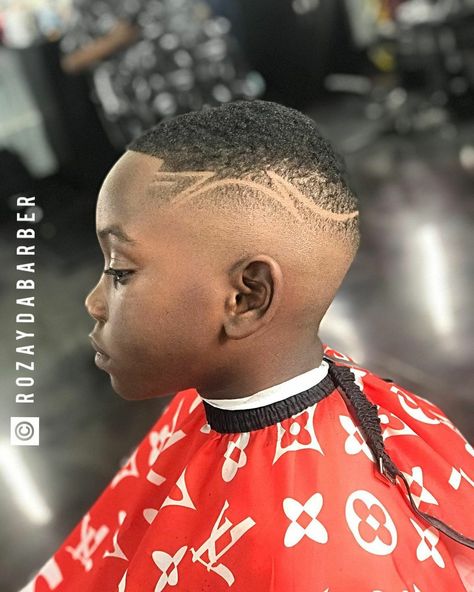 Shaving Styles For Boys, Kids Hairstyles Boys Black, Fade Cuts For Boys, Haircut Designs For Boys, Boy Haircuts Short Fade, Haircut For Black Boys, Hairstyles For Boys Kids, Kids Haircuts For Boys, Boys Haircut Short