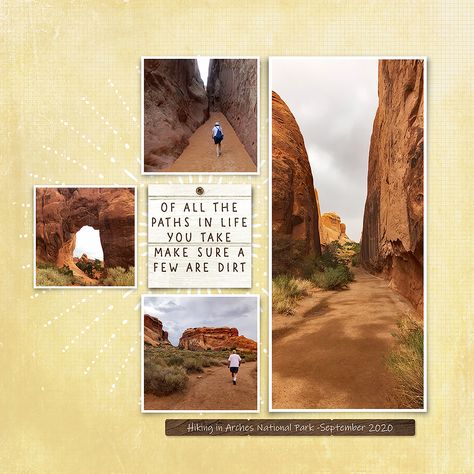 National Park Scrapbook, Utah Trip, Scrapbooking Layouts Travel, Vacation Scrapbook, Christmas Decorations Living Room, Utah National Parks, National Parks Trip, Arches National Park, Scrapbook Journal