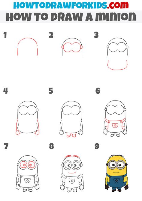 How To Draw A Minion Step By Step Easy, Minion Step By Step Drawing, How To Draw A Minion Easy, Cartoon Drawings Disney Step By Step, How To Draw Minions Step By Step, How To Draw Cartoon Characters Step By Step Easy, Disney Doodles Step By Step, How To Draw Cartoon Step By Step, Cartoon Characters Drawing Step By Step