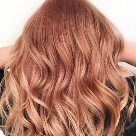 Rose Gold Hair: The Trend That Keeps Coming Back | Wella Professionals Rose Gold Hair Colour, Back Of Woman, Copper Rose Gold Hair, Mixing Hair Color, Rose Gold Hair Brunette, Pale Blonde Hair, Peach Hair Colors, Rose Gold Balayage, Gold Hair Colors