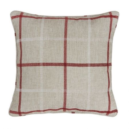 Kendal Filled Cushion - Spice Herringbone Texture, Checked Cushions, Red Cushions, Country Living Room, Chair Bed, Home Curtains, Blue Bedroom, Bedroom Sofa, Scatter Cushions