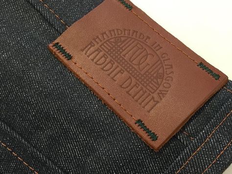 rabbie denim leather label Jeans Leather Label, Denim Leather Patch, Denim Label, Cmf Design, Clothing Packaging, Denim Art, Font Graphic, Leather Jeans, Leather Label