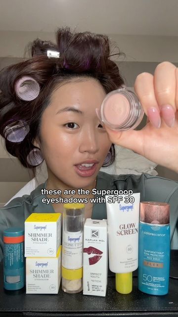 Supergoop Eyeshadow, Supergoop Glow Screen, Glow Screen, Spf Makeup, Glowy Skin, Beauty Must Haves, Wear Sunscreen, Cream Eyeshadow, Head Hair