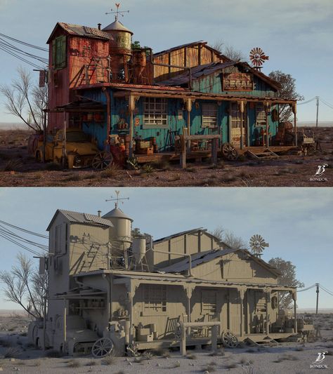 . Fallout Settlement, Apocalypse Landscape, Fallout Rpg, Apocalypse World, Shanty Town, Post Apocalyptic Art, Props Concept, Fallout Art, Fallout 4