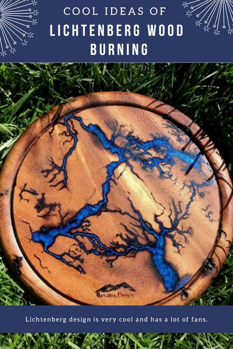 Wood Fracking Art, Lichenburg Wood Burning, Wood Lightning Burning, Wood Electric Burning, Fractal Wood Art, Litchenburg Wood Burning Diy, Wood Burning Gel Ideas, Fractal Burning Art, Burning Wood With Electricity Diy