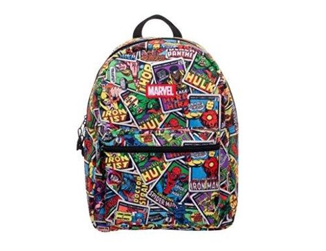 Marvel Comics Print All-Over 16" Backpack Avengers Backpack, Marvel Retro, Marvel Backpack, Marvel Merchandise, Backpack For Teens, Retro Comic, Classic Backpack, Kids Backpacks, Sport Bag