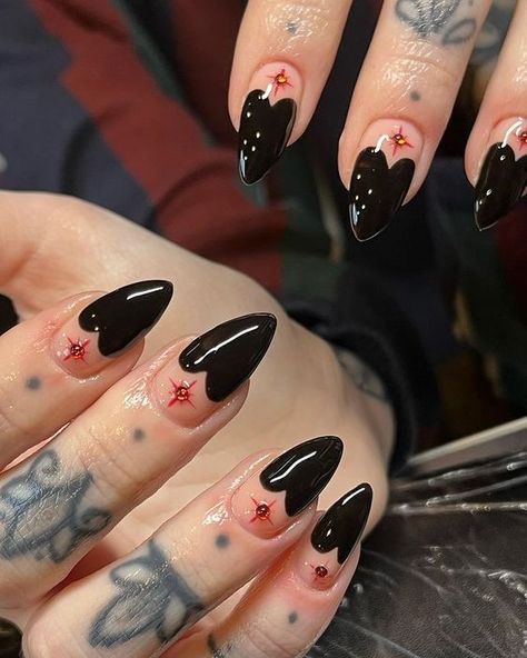 Witch Nails, Gothic Nails, Goth Nails, Edgy Nails, Grunge Nails, Her Nails, Christmas Nails Acrylic, Fire Nails, Funky Nails