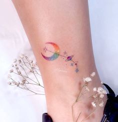 Our Mindful Life, Rainbow Tattoos, Moon Tattoos, Aries Tattoo, Fantasy Tattoos, Skeleton Hand Tattoo, Bff Tattoos, Tatuaje A Color, Constellation Tattoos