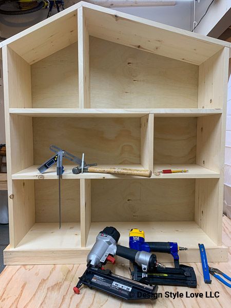 How to Build a Dollhouse Bookcase | Design | Style | Love Dollhouse Building Plans, Pottery Barn Dollhouse Bookcase, Diy Dollhouse Bookcase, Pottery Barn Bookshelf, Dollhouse Woodworking Plans, Build A Dollhouse, Pottery Barn Dollhouse, Dollhouse Shelf, Maileg Doll House