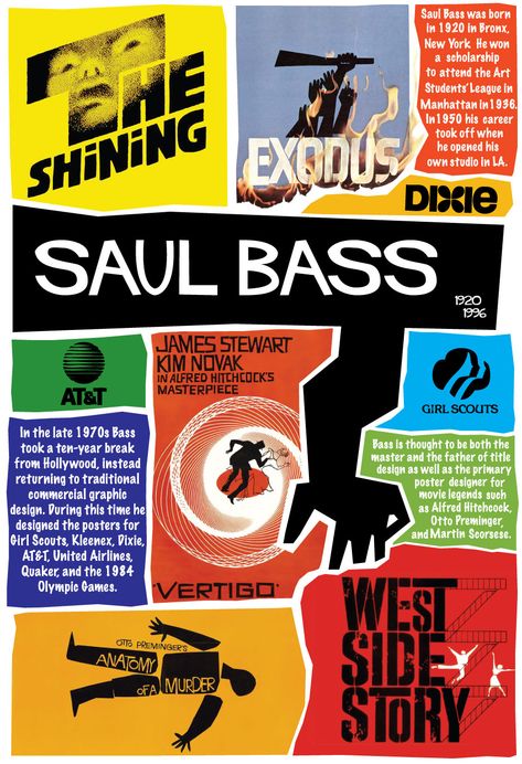 Oddball Films presents Better Call Saul: Saul Bass on Film , an evening of 16mm short films showcasing one of the 20th century’s legendary... Saul Bass Posters, Hollywood Theme, 흑백 그림, Plakat Design, West Side Story, Concept Artist, Film Poster, Communication Design, West Side