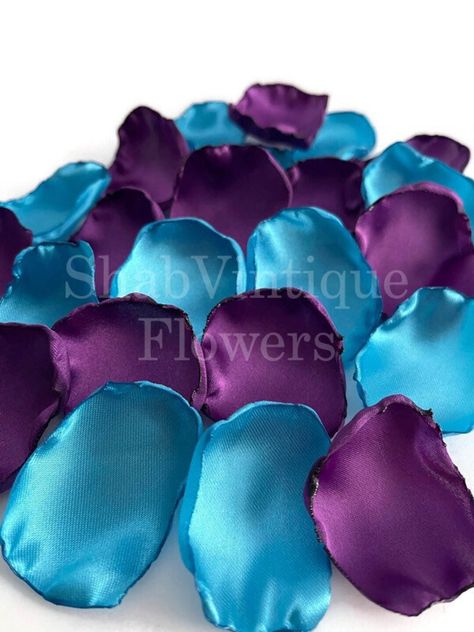 Purple And Turquoise Wedding Ideas, Turquoise And Purple Wedding, Purple And Blue Wedding, Purple Flower Petals, Wedding Aisle Decor, Beach Wedding Decor, Tables Wedding, Bridal Honeymoon, Malibu Blue