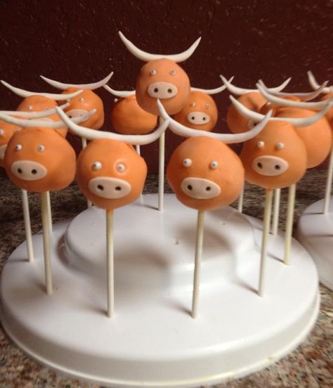 Game Day Longhorn Party Ideas, Longhorn Cake, Longhorn Party, Football Treats, Texas Party, Graduation Party Pictures, Ut Longhorns, Texas Longhorns Football, Mini Cows