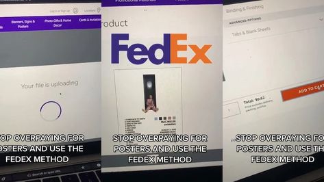 TikToker Shares FedEx Poster Hack PSA Fedex Printing Posters, Fedex Poster Prints, Fedex Poster Hack, Fedex Poster, Cheap Posters, Room Redesign, Text Overlay, Free Poster, Viral Video