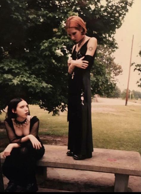 Goth Girls In The 90s, 2000s Goth Aesthetic, 1990s Goth, Mall Goth Aesthetic, 90s Mall Goth, Darkly Inclined, 2000s Mall Goth, Black Celebration, 2000s Goth