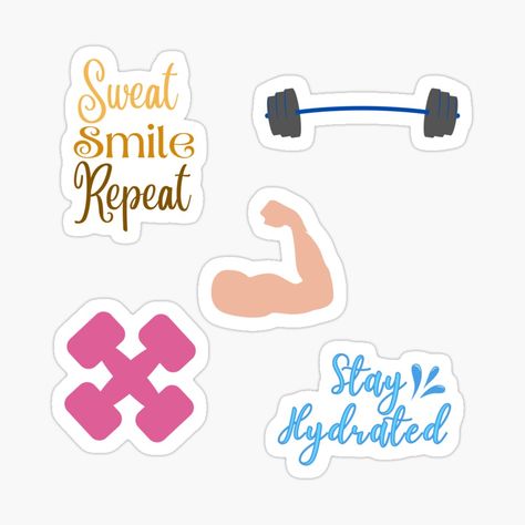 Workout Stickers Aesthetic, Fitness Stickers Free Printable, Workout Stickers Printable, Gym Journal, Sports Printables, Workout Stickers, Bullet Stickers, Gym Stickers, Sticker Board