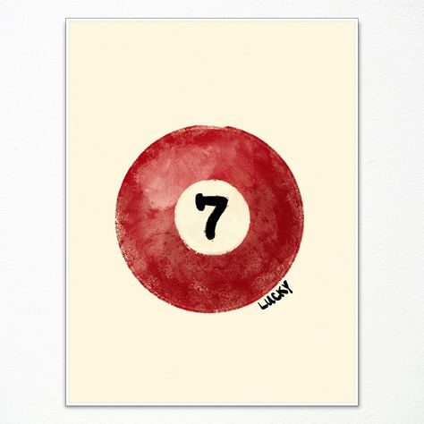 PRICES MAY VARY. Embrace the nostalgia of classic billiards with our Vintage Pool Ball Print. This meticulously crafted artwork captures the essence of vintage pool halls, featuring a timeless design that adds character to any space. Available in three sizes: 12x16 inches, 16x24 inches, and 24x36 inches, this print is perfect for both pool enthusiasts and lovers of retro aesthetics. Elevate your decor with our Retro Hand-Drawn Wall Art, showcasing an artistic homage to the golden era of billiard Poster Artwork Design, 50s Wall Art, Poster In Bedroom Ideas, Aesthetic Picture For Wall Decor, Room Decor Prints Wall Art, Cool Artwork For Bedroom, Mens Room Art, Canvas Painting Ideas For Room Decor, Cool Bedroom Prints