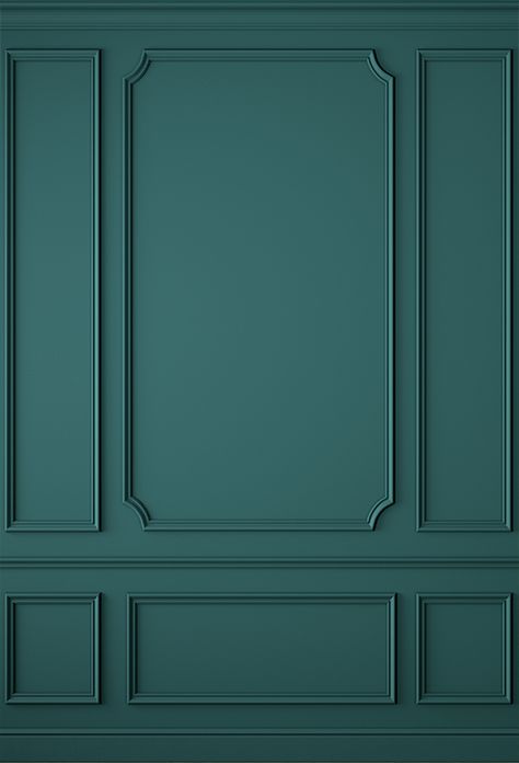 Vintage Wall Backdrops – Starbackdrop Teal Wall Panelling, Estilo Kitsch, Wall Molding Design, Deco Baroque, Newborn Backdrop, Teal Walls, Green Interior, Ikea Frames, Wall Molding