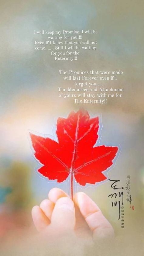 Goblin Maple Leaf, Kdrama Cover, Krishna Message, Goblin Kdrama Quotes, Goblin Wallpaper, Goblin Aesthetic, Goblin Wallpaper Kdrama, Goblin The Lonely And Great God, Goblin Korean Drama