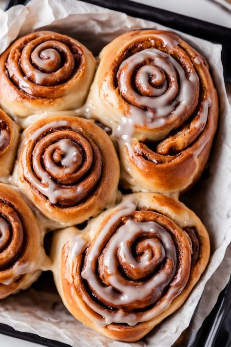 Cinnamon Rolls with Salted Maple Glaze Recipe

Ingredients

For the Cinnamon Rolls:
- 4 cups all-purpose flour
- 1/4 cup granulated sugar
- 1 packet (2 1/4 teaspoons) active dry yeast
- 1 teaspoon salt
- 1 cup whole milk, warmed
- 1/4 cup unsalted butter, melted
- 2 large eggs
- 1 tablespoon ground cinnamon
- 1/2 cup packed brown sugar

For the Salted Maple Glaze:
- 1 cup powdered sugar
- 2 tablespoons maple syrup
- 1 tablespoon milk
- 1/4 teaspoon sea salt

Full Cooking Instructions on... Maple Cinnamon Glaze Recipe, Maple Buns, Cinnomon Rolls, Cinnamon Glaze Recipe, Maple Glaze Recipe, Sourdough Desserts, Cinnamon Roll Glaze, Powdered Sugar Glaze, Apple Cinnamon Rolls