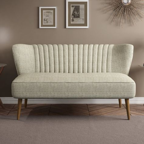 Langley Street Jorgen 50.39" Armless Settee & Reviews | Wayfair Upholstered Settee, Settee Bench, Unique Sofas, Sofa Set Designs, Bench Designs, Space Furniture, Big Lots, Best Sofa, Modern Furniture Living Room