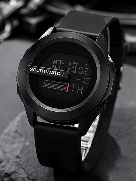 Sporty Collar     Embellished   Men's Watches Mens Digital Watches, Boys Watches, Led Watch, Digital Clocks, Military Watches, Waterproof Watch, Sports Watch, Coffee Colour, Wristwatch Men