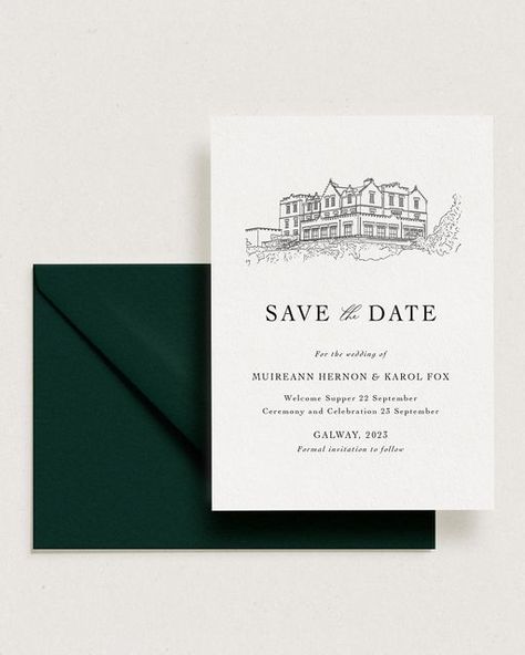 Wedding Stationery and Signage on Instagram: "Digital Save the Date for M&K 🤍 ___ We added a personalised venue illustration which will flow seamlessly into their paper invitations to follow 💫" Save The Date Venue Illustration, Wedding Invitation Venue Illustration, Digital Save The Dates, Illustrated Save The Date, Save The Date Wedding Digital, Save The Date Pictures, Digital Save The Date, Minimalist Save The Date, Save The Date Digital