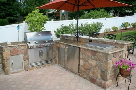 Outdoor Barbeque Area, Grill Outdoor, Outdoor Kitchen Countertops, Outdoor Barbeque, Grill Island, Outdoor Bbq Grill, Outdoor Kitchen Decor, Outdoor Kitchen Bars, Outdoor Kitchen Island